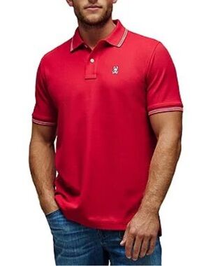 PSYCHO  BUNNY!!! Red Polo Shirt with  bunny logo!! NWT!!  XS
